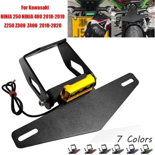 For KAWASAKI Z400 Z300 Z250 Ninja 250/400 2019 2020 Motorcycle License Plate Holder Tail Tidy Fender Eliminator Registration