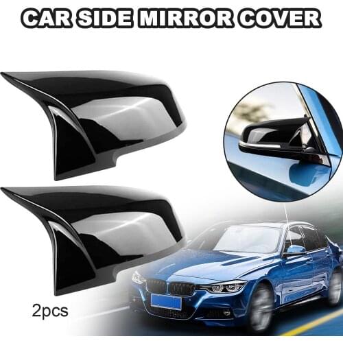 Car Side Mirror Cover Caps Black ABS Rearview Mirror Cap Wing For1/2/3/4 Series For F20 F22 F30 F31 F32 F33 F34 F35 F36