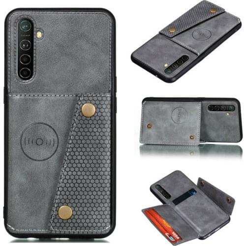 Multi-function Card Slot Stand Cover For Realme X50 X3 SuperZoon 6i 6 Pro C3 X2 XT Case Leather Back Shell For OPPO Find X2 Neo