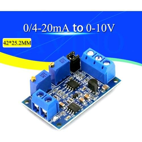 Current To Voltage Module 0 -20mA/4 -20mA to 0- 3.3V/0 -5V/0 -10V Voltage Transmitter Signal Converter Module