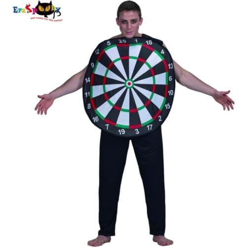 Eraspooky Mens Funny Big Round Dart Board Game Party Cosplay Halloween Costume For Adult Carnival Party Fancy Dress