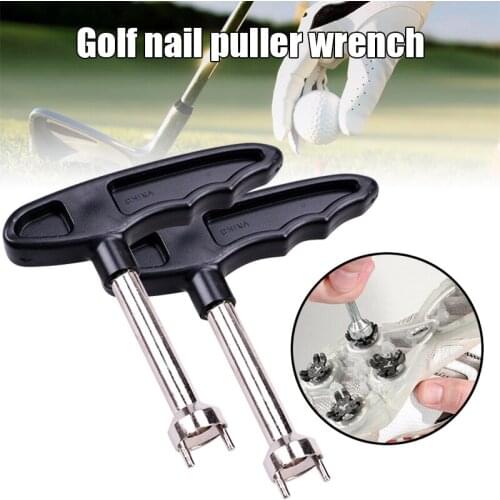 Newly Golf Shoes Spike Wrench Tool Tightening Spikes Cleat Removal Stainless Steel Golf Nail Puller Wrench Tool