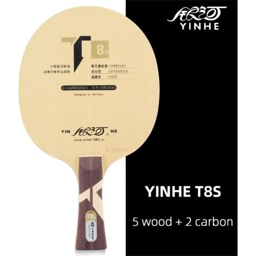 Genuine yinhe Galaxy T-8S Table Tennis Blade (T8s,5wood + 2 carbokev) Ping Pong Racket Base Raquete De Ping Pong