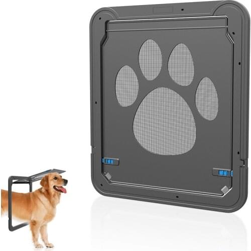 Dog Cat Flap Door Safe Lockable Magnetic Screen Outdoor for Dog Cats Kitten ABS Plastic Pet Gate Door Kit Cat Dogs Flap Doors