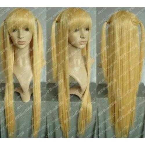 Wig Animation Art Death Note Cosplay Amane Misa Long Warm Blonde Wig