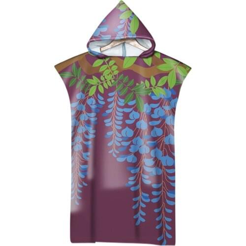 Flowers Embroidery Design Pattern Pattern Printed Beach Towel Adults Soft Hooded Bath Towels