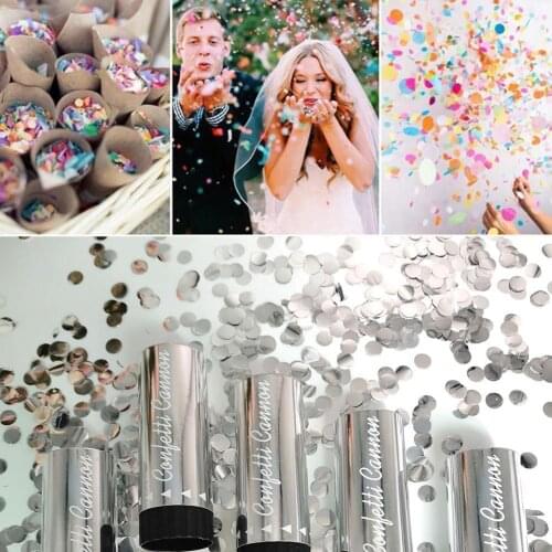 Rich Colors Push Poppers Mixed Rose Gold Confetti Cannons Shower Push Baby Anniversary Wedding Birthday DIY Decor Bridal U3F0