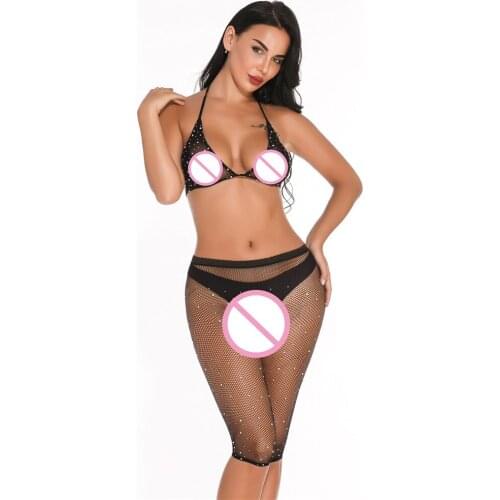 Sexy Rhinestone Mesh Fishnet Pantyhose Women Bling Tights Slim Pantyhose Stockings Plus Size Party Club Hosiery Erotic Lingerie