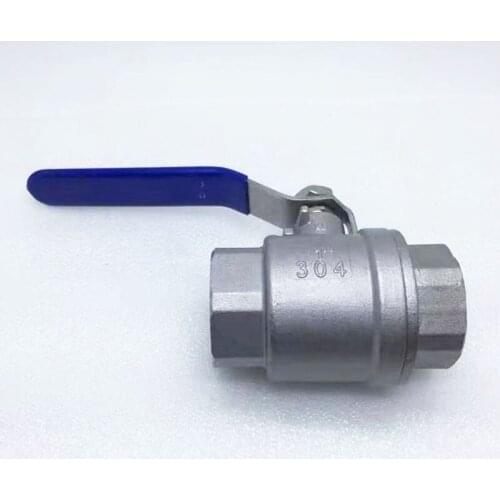 Female Stainless Steel SS304 2P Full Port Ball Valve with Vinyl Handle Thread Valves Max 1000psi ON-OFF Plumbing Supply