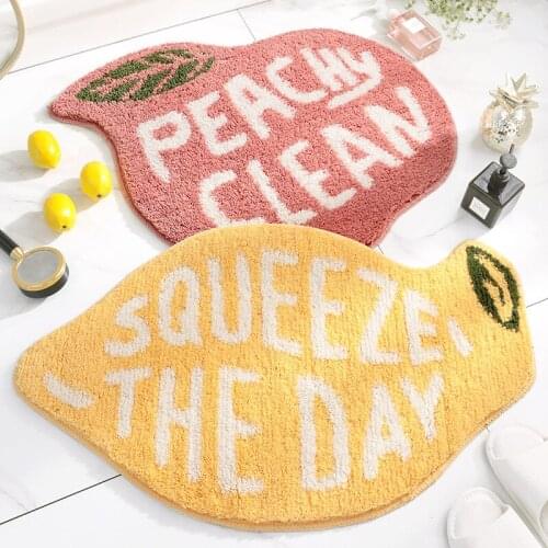 Modern personality fruit shape bathroom absorbent floor mats bathroom door non-slip toilet entrance bedroom floor mats LX123003
