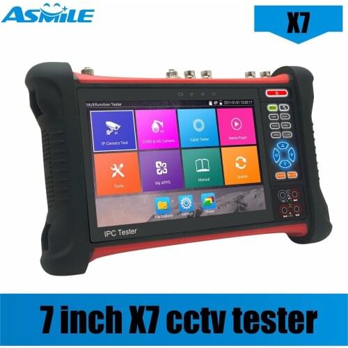 7 inch retina touch screen cctv tester resolution H.265 mainstream test 4K video display via mainstream HDMI signal input