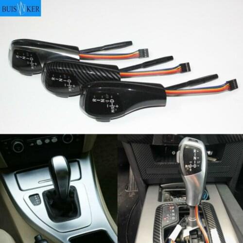 Carbon Fiber Black Silver LED Gear Shift Knob Shifter Lever for BMW Z4 Roadster E85 Coupe E86 2001-2008 Automatic Accessories