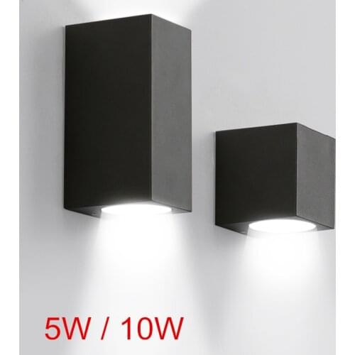 5W 10W IP65 Waterproof indoor outdoor Led wall lights up down Led Wall Lamp Surface Mounted Cube Garden Porch Light