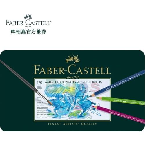 Faber-Castell Water-soluble Lead,12/36/60/120 Color Pencil,Artist Painting,Iron Box Set,Watercolor Pencils,Good Water Solubility