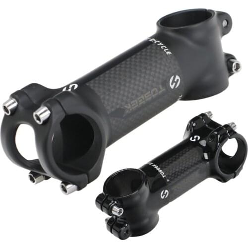 Bike Stem Handlebar Riser MTB Carbon Stem Bicycle Handlebar Extender Cycling Parts Aluminum Road Bike Stem 6 Degree 60-120mm