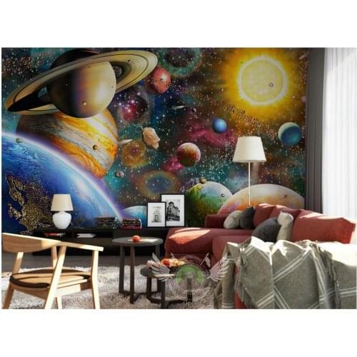 WDBH 3d photo wallpaper custom mural Space Universe Planet Childrens Room background home decor wallpaper for walls 3 d