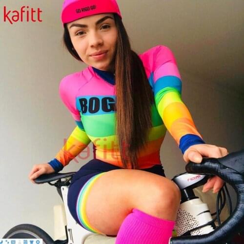 2021 NEW Kafitt Pro Cycling Jersey Suit Long Sleeve Mountain Bike Wear Ladies Racing Cycling Clothing Jumpsuit