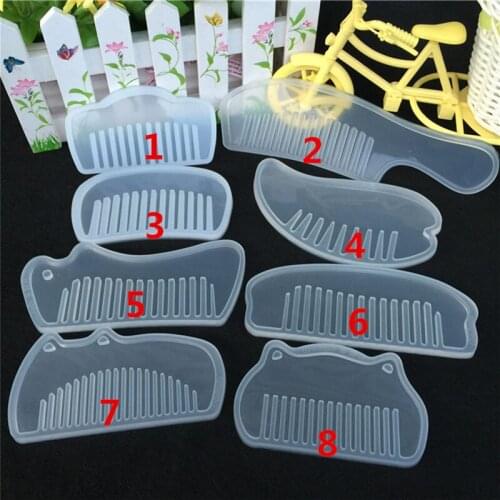 1Pc Silicone Comb Mold Resin DIY Casting Mold Jewelry Resin Mould Handcraft Epoxy Resin Mould for DIY Jewelry Craft Supplies