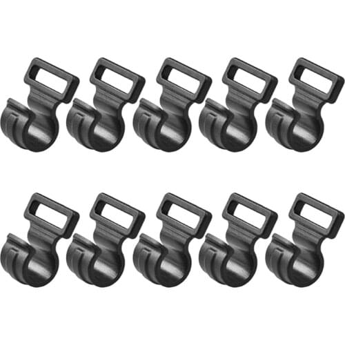 10pcs Tent Hooks Camping Caravan Awning Tent Wind Rope Clamp Tent Clip Windproof 24BD