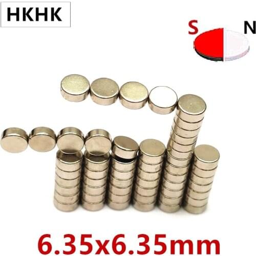 20pc Diametrically Neodymium Magnet 6.35x6.35 mm 6mm diametrical neodymium magnet Magnetic encoder magnet