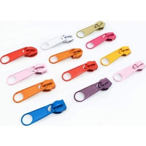 20PC High quality multicolor 5# Nylon Zipper Slider Head Puller DIY Handwork Bag Luggage 5BB5579