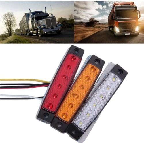 6 LED light SMD 12V White Red Blue Yellow For Truck Trailer Pickup Side Marker Indicator Lamps caravan tractor kart Signal Lamp