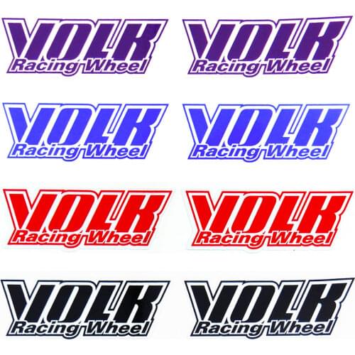 8PCS Car Styling Volk Racing Wheel Sticker Decal Drives Emblem Badge Universal Fit Motorcycle Accessories For Audi VW Toyota Kia