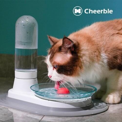 Cheerble Cat Automatic Water Dispenser Unplugged Cat Water Bowl Mute Anti-rollover Cat Supplies