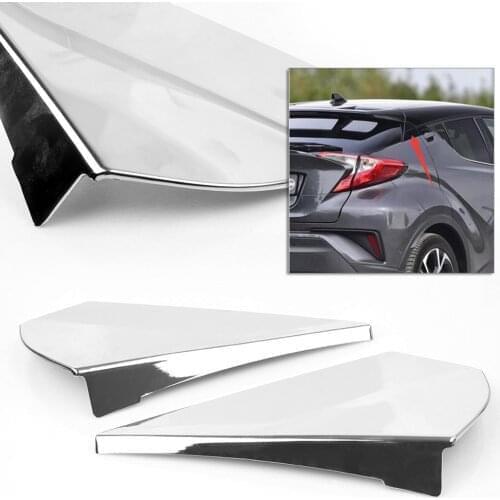 C-HR Chrome Car Rear Tail Side Window Spoiler Cover Trim Protector Decoration for Toyota CHR 2017 2018