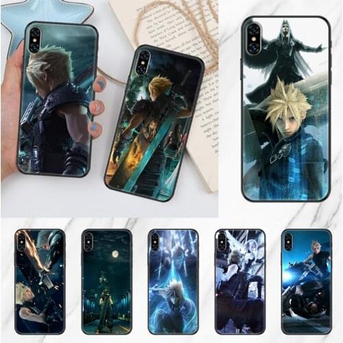 Game FINAL FANTASY Cloud Strife Phone Case Cover Hull For iphone 5 5s se 2 6 6s 7 8 12 mini plus X XS XR 11 PRO MAX black