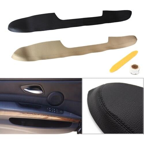 For BMW 3 Series E90 2005 2006 2007 2008 2009 2010 2011 Micro Leather Interior Driving Door Armrest Handle Panel Pull Trim Cover