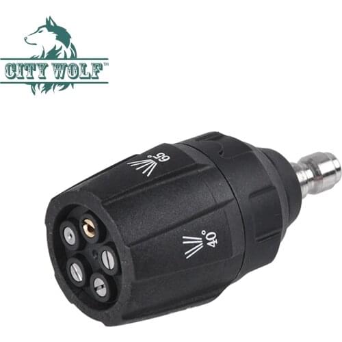 5 in 1 nozzle high pressure washer 0 15 25 40 65 nozzle in one piece G1/4 male connect quick realease adaptor car washer gun