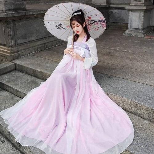 Hanfu Pink Chinese Dance Costume Traditional Stage Outfit For Singers Women Ancient Dress Folk Festival Performance Clothing