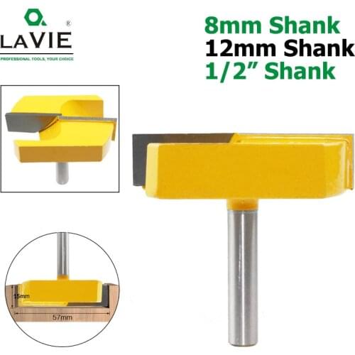LAVIE 12mm 8mm Shank 1/2 Bottom Cleaning Router Bit Straight Bit Clean Milling Cutter for Wood Woodworking Bits Cutting C08-006
