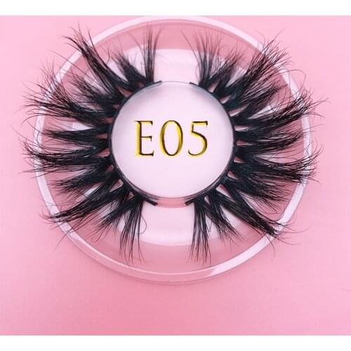Mikiwi 25mm long 3D mink eyelash E05 extra length fluffy minklashes big dramatic volume eyelashes full strip cross false lashes