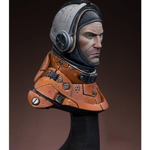 New Unassembled 1/12 Astronauts bust soldier fantasy not include antenna Resin Kit DIY Toys Unpainted resin model