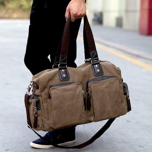 New Fashion Canvas Men Travel Bags Carry on Luggage bag Large Men Duffel Bags shoulder Weekend bag Overnight Big tote Handbag