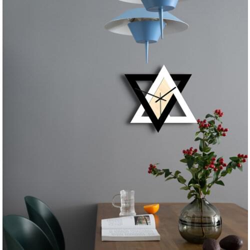 New Nordic personality black and white creative wall clock Retro mute minimalist decorative clocks creative home decoration