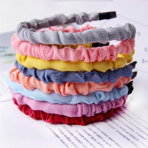 NEW Chic Girls Solid Color Hair Band Cloth Hair Hoop Hair Accessories for Women Ladies Headbands Headwear Slim Headband Headwrap