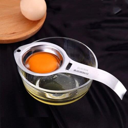 Stainless Steel Egg Separator Egg Yolk White Separator Filter Long Handle Egg Divider Baking Cooking Egg Tools Kitchen Gadgets