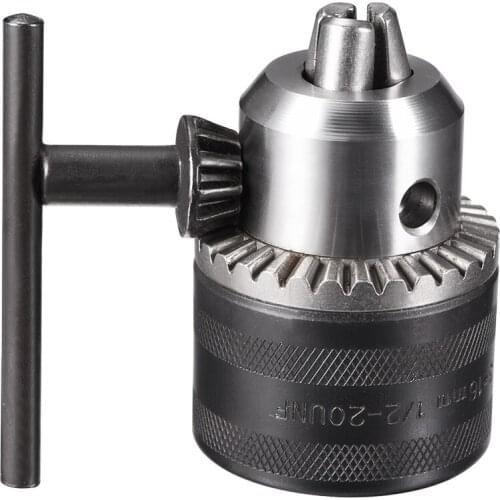 Uxcell Drill Chucks, 1/2-20UNF Threaded 3-16mm Capacity with Chuck Key for Electric Impact Corded Cordless Drill