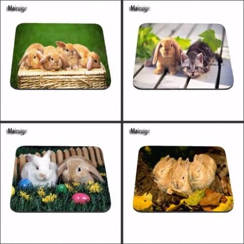 Personalized Lovely Two Rabbit Custom MousePad for Size 18*22cm and 25*29cm And 25*20cm Support for Desktop PC Computer
