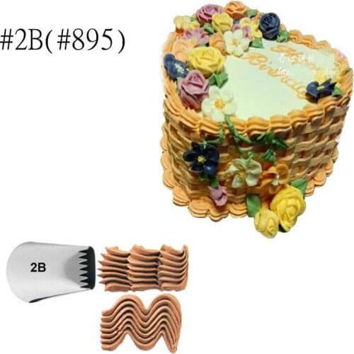 #895#2B Basketweave Basket Weave Cake Cream Decoration Tips Metal Icing Piping Nozzles Pastry Tools