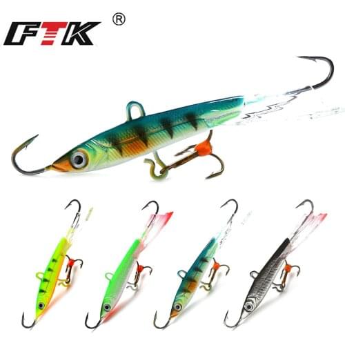 FTK 1PCS Winter Ice Fishing Lure Colorful Winter fishing lure Bait Hard Lure Balancer for Fishing Bai wobblers