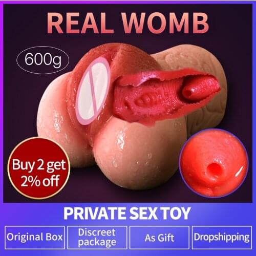 Adult Realistic Deep Vagina Real Womb Pocket Blowjob Male Masturbator Sex Toys for Men Sucking Cup Erotic Toys
