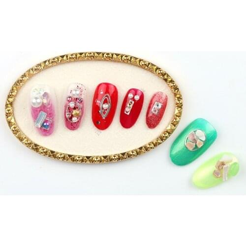 Salon False Nail Art Tips Display Card Board Alloy Nails Stand Manicure Tool Shelf Practice Hand Board Display Palettes