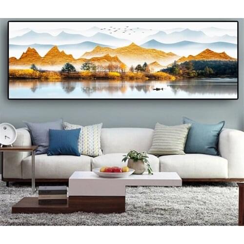 Modern Classic Autumn Landscape Art Canvas Paintings Wall Art Pictures for Living Room Decor (No Frame) Bedroom Decoration