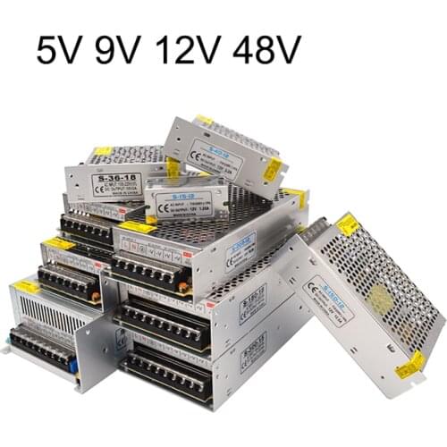 AC Power Transformer 220V to 12V Power Supply Adapter 5V 12V 9V 48V LED Lighting Transformers SMPS 5 9 12 48 V Volt Power Supply