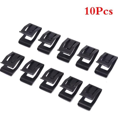 10Pcs Universal Car Front Console Dash Dashboard Auto Trim Metal Retainer Black Rivet Fastener clip