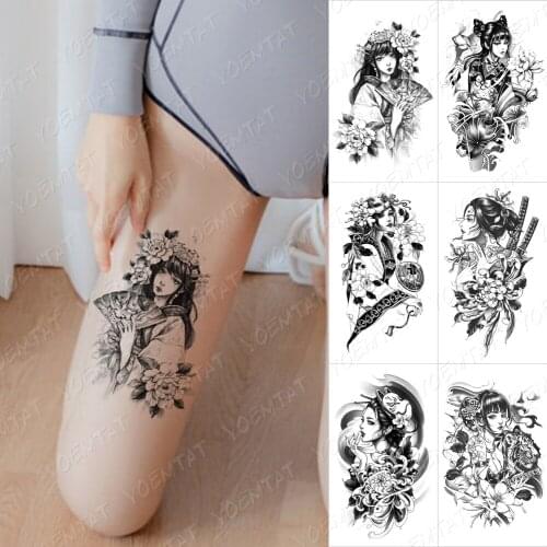 Waterproof Temporary Tattoo Sticker Japanese Dragon Prajna Flash Tattoos Wolf Totem Skull Body Art Arm Fake Tatoo Women Men